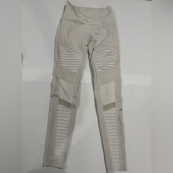 ALO Yoga Pants - ALO Yoga Highwaist Motot White Womens Leggings   Size- Small